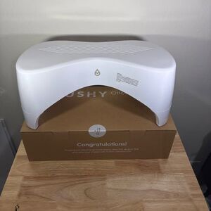 TUSHY Ottoman Stool 7" White Squatting Footrest Bathroom NIB